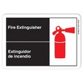 Signmission ANSI Sign, Fire Extinguisher, Bilingual, 10in X 7in Rigid Plastic, 7" W, 10" L, Landscape OS-Misc-P-710-L-19737